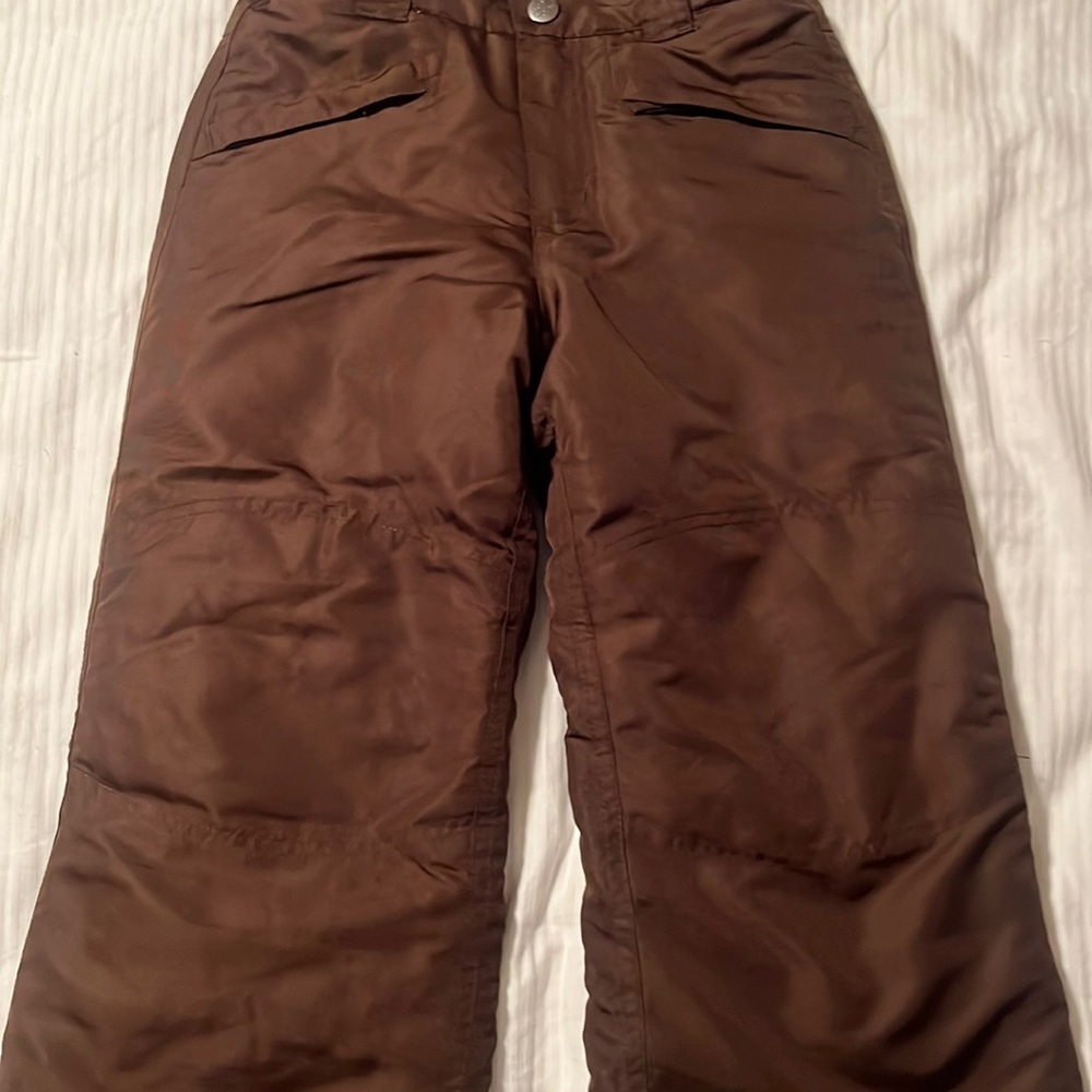 Cherokee snow bibs  for kids. Color brown . Size XS (4-5)